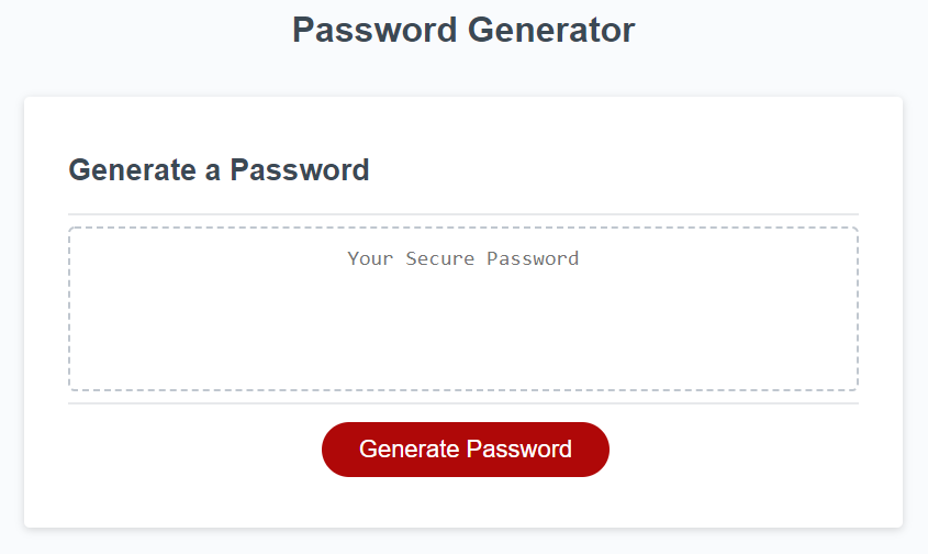 website that generates random password