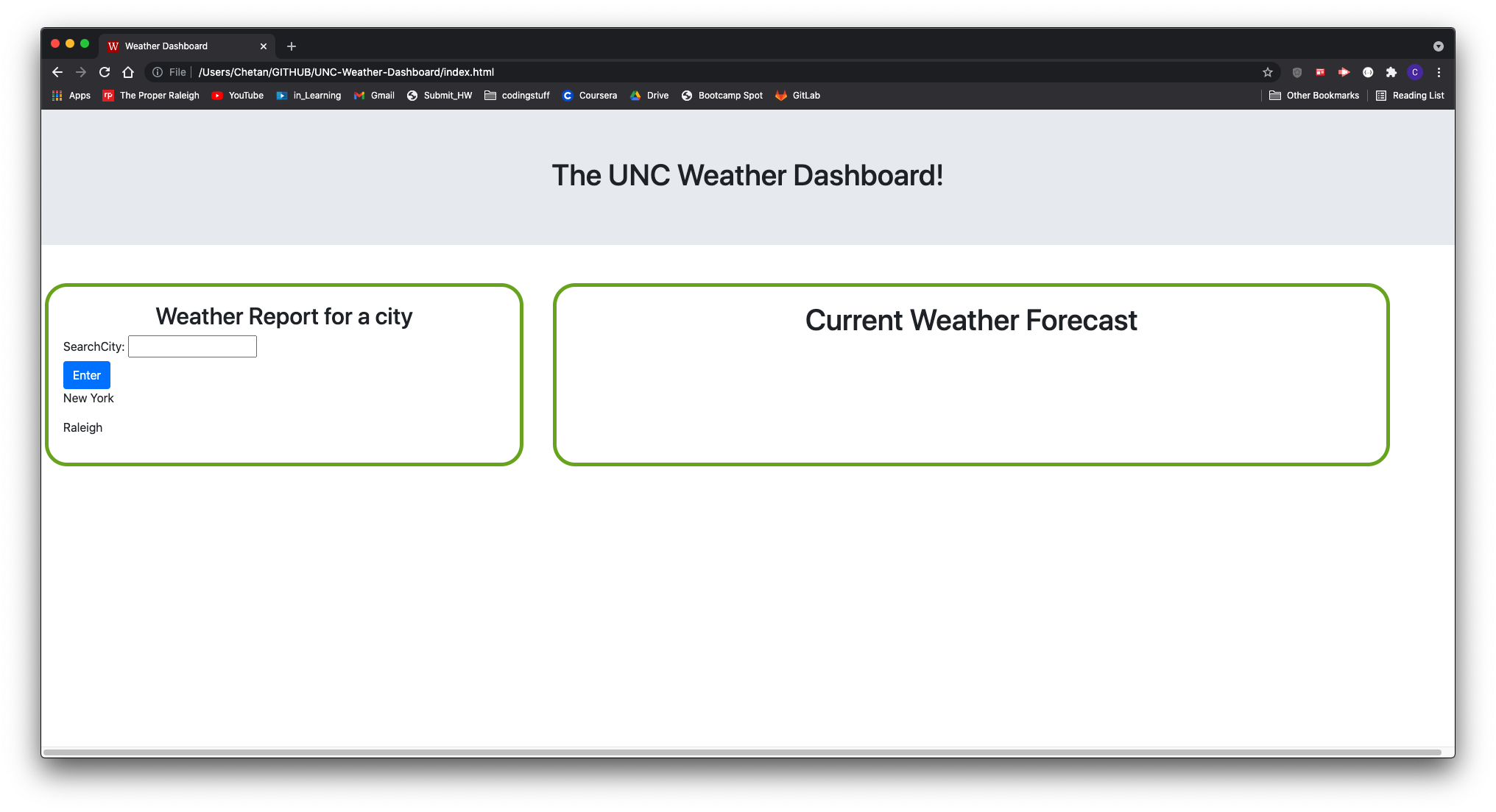 picture of a weather dashboard